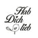 Stempel rund Hab dich lieb- Vogel Kautschukstempel Holzgriff Ø 3,2 cm