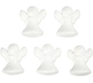 Styropor-Engel weiß H: 6cm 5Stck.