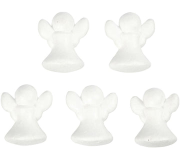 Styropor-Engel weiß H: 6cm 5Stck.