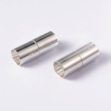 Magnetverschluss Röhre silber glänzend Kappel nickelfrei 10mm
