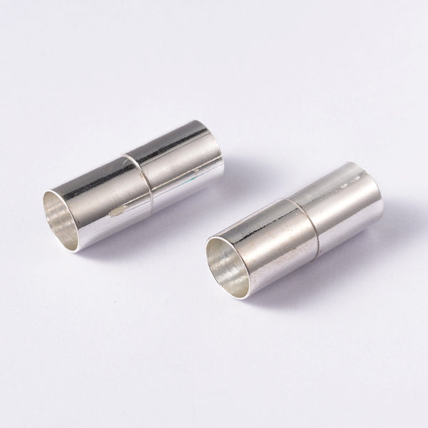 Magnetverschluss Röhre silber glänzend Kappel nickelfrei 10mm