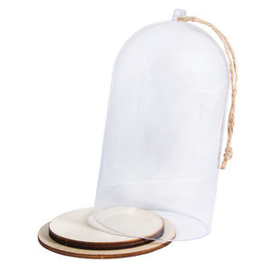 Kunststoffhaube mit Holzsockel zum Aufhängen