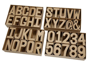 Pappbuchstaben Buchstaben und Zahlen, groß, H: 20,50 cm einzeln , Pappmaché Buchstaben Papp-Buchstabe Deko-Buchstabe