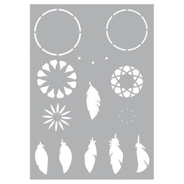 Universal-Schablone Traumfänger Teile Dreamcatcher Schablone Schablone Vorlage Schablone DIN A4