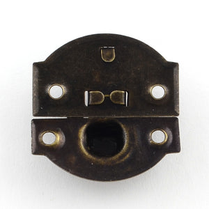 Schnappverschluss für Boxen antikmessing  29x27x 6mm 2 Paar