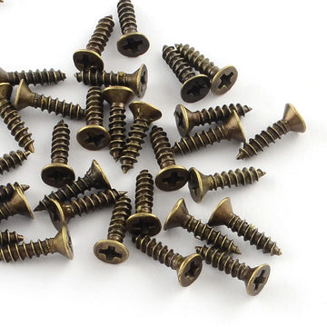Minischrauben antikmessing 10x4mm 30 Stück/Pkg