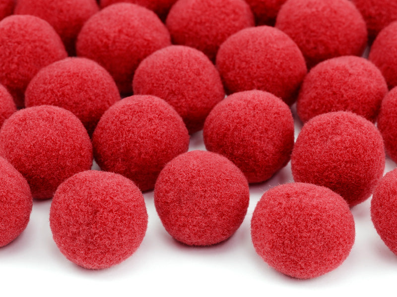 Plüsch Pompons Puschel Pompons Plüschball Bommel Plüsch Pompons 2cm 20 Stück