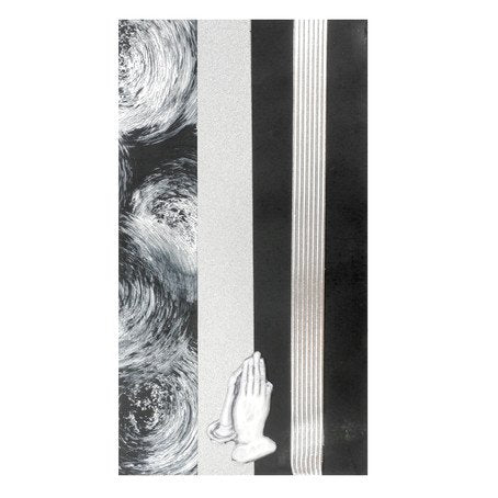 Verzierwachs Set Trauer - betende Hände schwarz-grau-silber