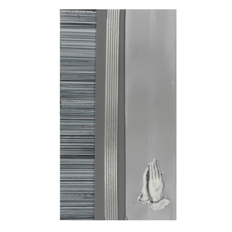 Verzierwachs Set Trauer -betende Hände silber-grau-gemustert