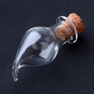 Miniphiole aus Glas Tropfen mit Korken 34x14.5mm 1 Stück