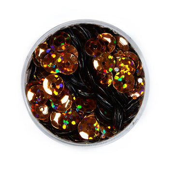 Pailletten-Schüssel braun Glitzer 6mm 30g 4000 Stück