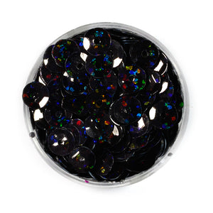 Pailletten-Schüssel schwarz Glitter 6mm 30g 4000 Stück