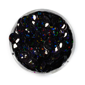 Pailletten-Schüssel schwarz Glitter 6mm 30g 4000 Stück