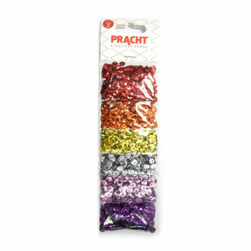 Pailletten-Schüsseln Rot-Gelb-Lila-Mix 6mm SB á 42 Gramm 6 Farben