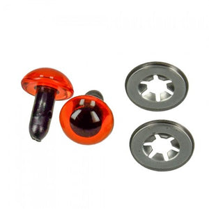 Sicherheitsauge mit Öse orange aus Kunststoff 12mm 1 Paar