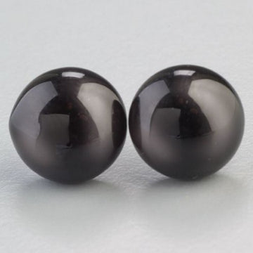 Tieraugen aus Glas schwarz mit Aufnähöse verschiedene Größen 4 Stück