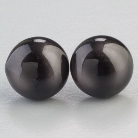 Tieraugen aus Glas schwarz mit Aufnähöse verschiedene Größen 4 Stück