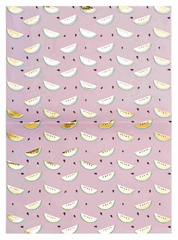 Decoupage-Papier, Papierflicken, Melone Heißfolie Gold, 300 x 430 mm, 1 Bogen