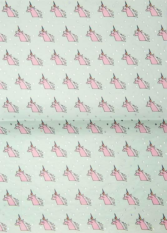 Paper Patch Einhörner Unicorn Hot Foil Regenbogen 300 x 430 mm 1 Bogen