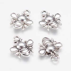 Anhänger Biene Metall antiksilber 21x19mm 1 Stück