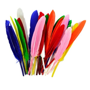 Indianerfeder Mix bunt 17,5 cm 75 Stück