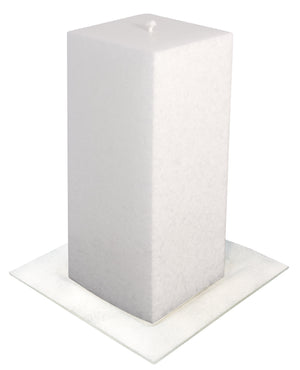 Stearinkerze Tower Quader weiß massiv 120x120x270mm