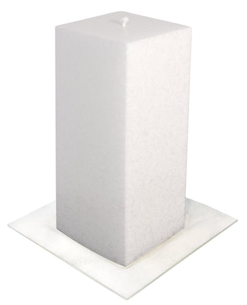 Stearinkerze Tower Quader weiß massiv 120x120x270mm