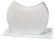 Stearinkerze Zweiklang oval gebogen weiß massiv 2 Dochte 200x70x200mm