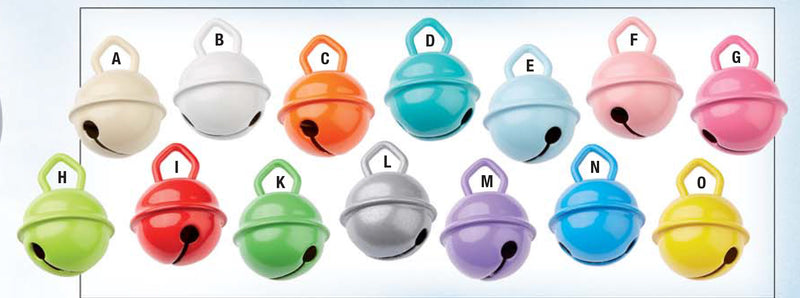 Schnulliketten-Glöckchen 13 verschiedene Farben 15mm 2 Stück / Beutel