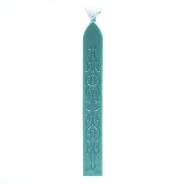 Siegelwachs mit Docht grüntürkis metallic 11 cm