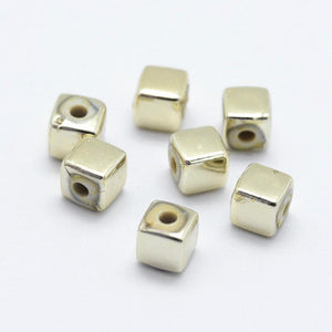 Wachsperle Würfel metallic 4x4x4mm 150 Stück / Dose