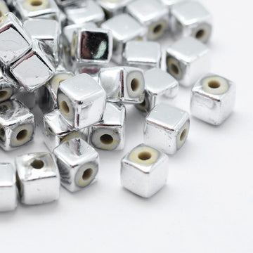 Wachsperle Würfel metallic 4x4x4mm 150 Stück / Dose