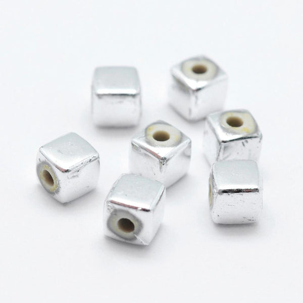 Wachsperle Würfel metallic 4x4x4mm 150 Stück / Dose