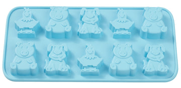Silikon-Gießform 4x3cm Tiere Bauernhof Silikonform Silikongießform