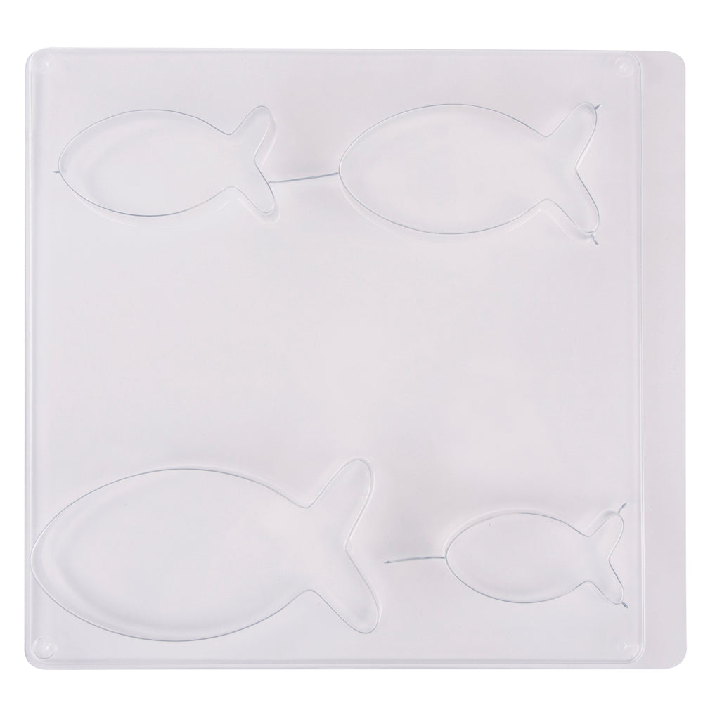 Gießformf 4 Fische 7,5-14,5x3,7-7,4cm Gussform Gießform