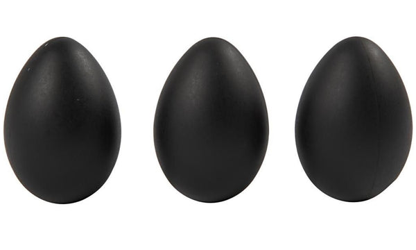 Ostereier aus Kunststoff schwarz 6cm 12 Stück im Eierkarton