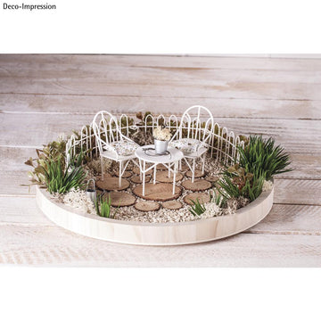 Mini Gardening Sitzgruppe Metall Stuhl Tisch weiß 3tlg.