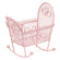 Miniatur Babybett Wiege aus Metall 9cm