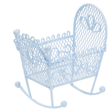 Miniatur Babybett Wiege aus Metall 9cm