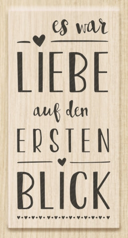 Stempel Liebe auf den ersten Blick Motivgröße 7,1x3,5cm Holzstempel Gummistempel Kautschukstempel Hochzeitsstempel