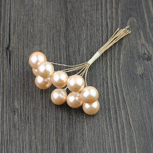 Drahtstecker mit Perle perl 1cm 10 Stück Styroporperle Small Berries Foam Pearl