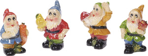 Miniatur Zwerg 2,5cm 4 STück Gartenzwerg Gnom Zwerge Deko