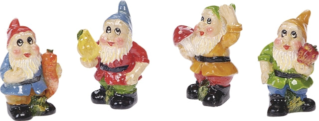 Miniatur Zwerg 2,5cm 4 STück Gartenzwerg Gnom Zwerge Deko