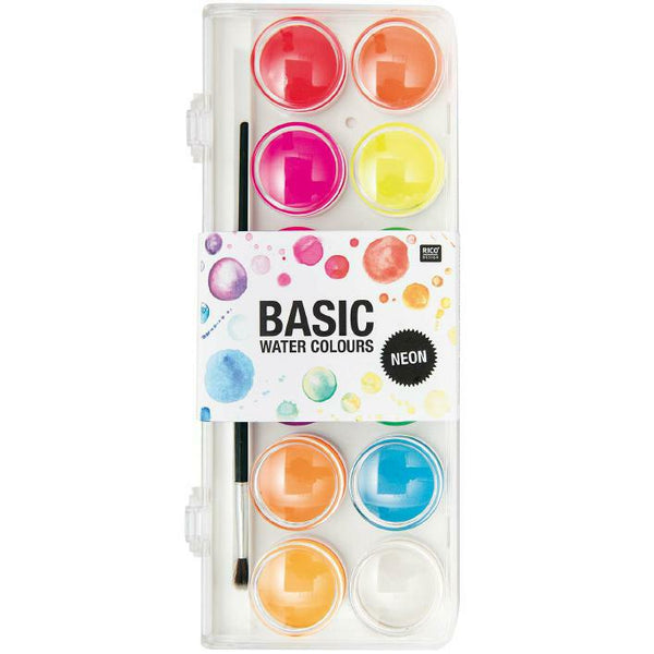 Grundlegende Wasserfarben Neon 12 Farben Wasserfarben