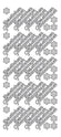 Konturensticker herzlichen Gückwunsch Stickerbogen Oberfläche matt 10x23cm
