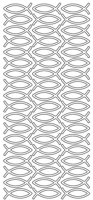 Konturensticker Fische Stickerbogen Oberfläche matt 10x23cm