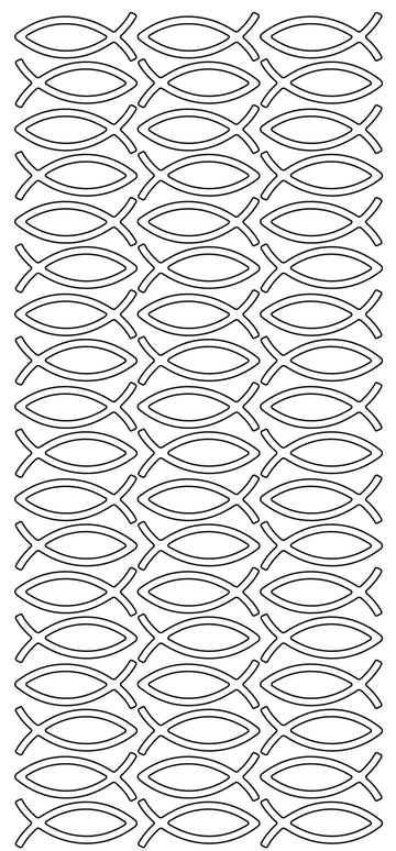 Konturensticker Fische Stickerbogen Oberfläche matt 10x23cm