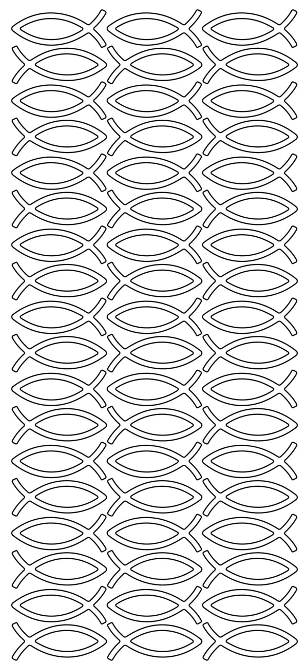 Konturensticker Fische Stickerbogen Oberfläche matt 10x23cm