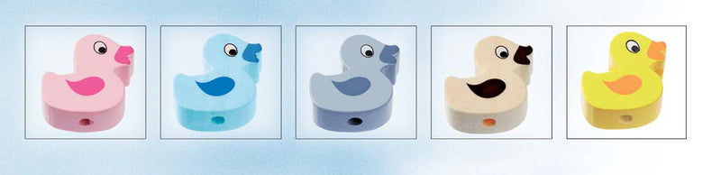 Schnulli Perlen Ente 18x18x8mm 2 Stück/Pkg.