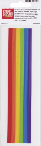 Wachsstreifen Set Grundfarben Regenbogen 200mm